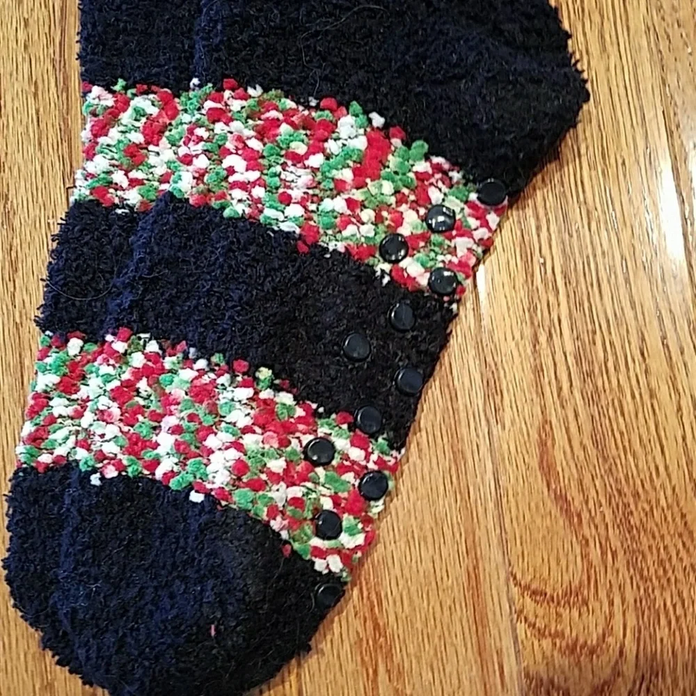 Knee high socks with Christmas colors